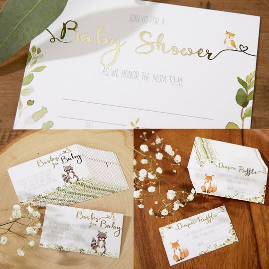Kate Aspen® Woodland Baby Shower Invitation & Thank You Card Bundle